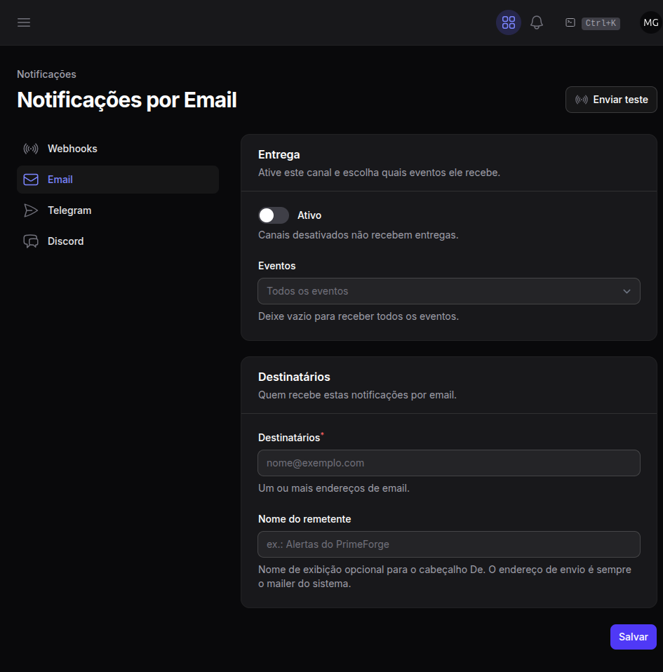 Canal de Email